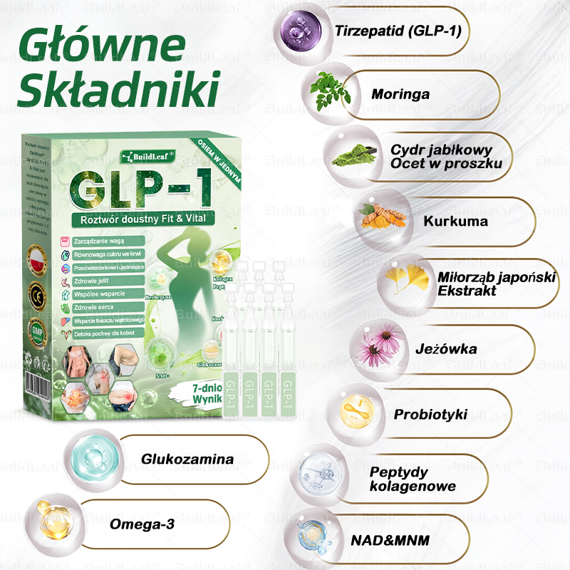 ❤️❤️Oficjalny sklep Polska | BuildLeaf® GLP-1 8-w-1 Fit & Vital Rozwiązanie (Jednorazowe dziennie, widoczne zmiany w ciągu 7 dni) ✅ Otyłość, zdrowie sercowo-naczyniowe, cukrzyca, bezdech senny, zdrowie jelit, problemy ze stawami i inne.