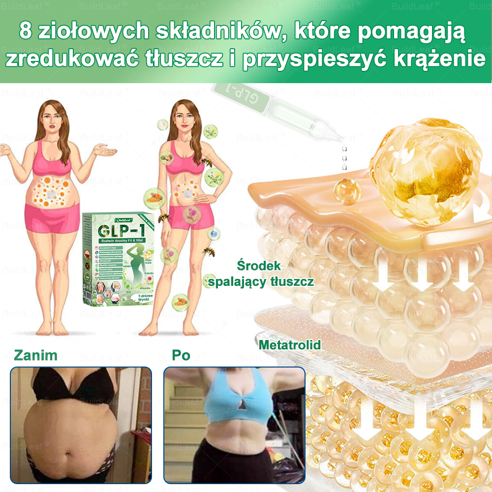 ❤️❤️Oficjalny sklep Polska | BuildLeaf® GLP-1 8-w-1 Fit & Vital Rozwiązanie (Jednorazowe dziennie, widoczne zmiany w ciągu 7 dni) ✅ Otyłość, zdrowie sercowo-naczyniowe, cukrzyca, bezdech senny, zdrowie jelit, problemy ze stawami i inne.